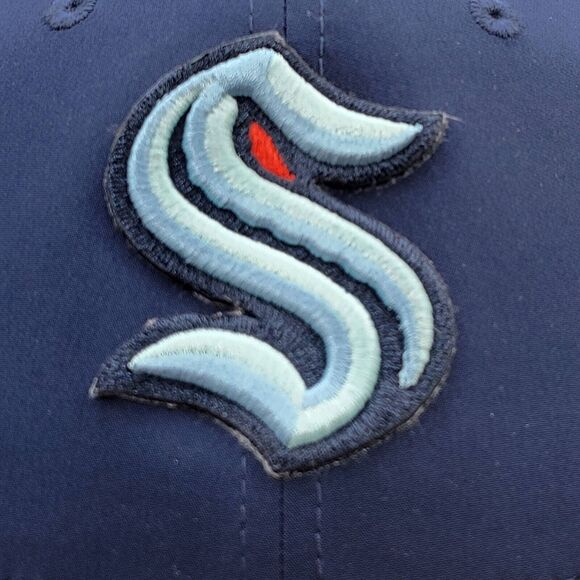 Seattle Kraken Mens Womens Cap Fanatics Blue Authentic Pro Snapback Hat NHL - Picture 7 of 12